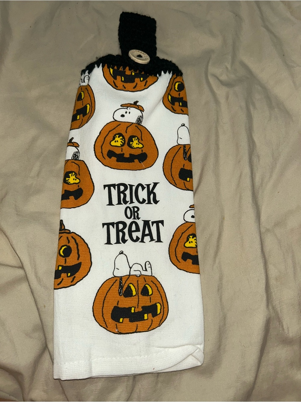 Snoopy Halloween Hanging Towel